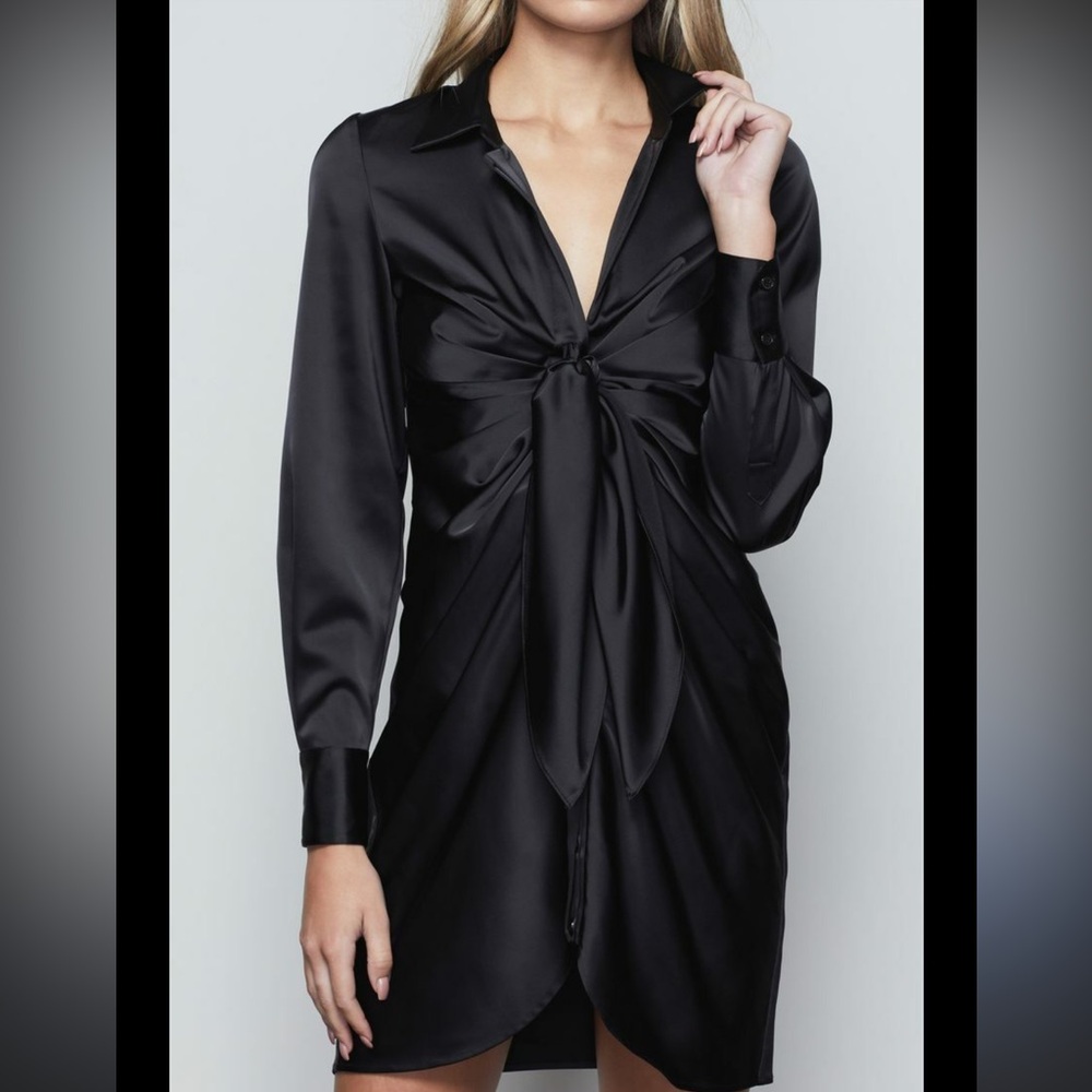 Good American Black Satin Dress
